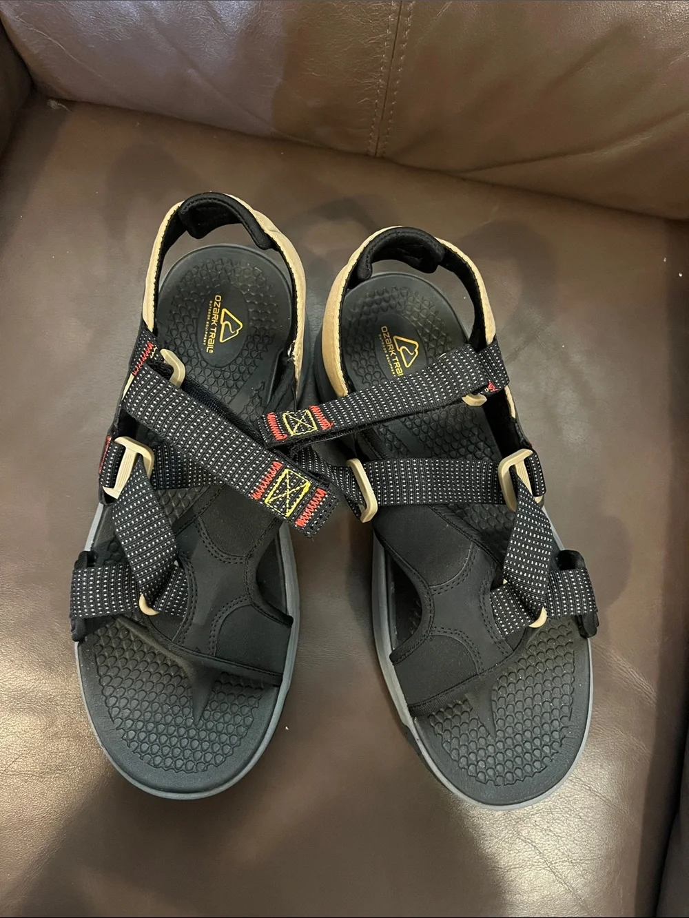 Ozark Trail Black and Tan Men's Outdoor Sport Sandals